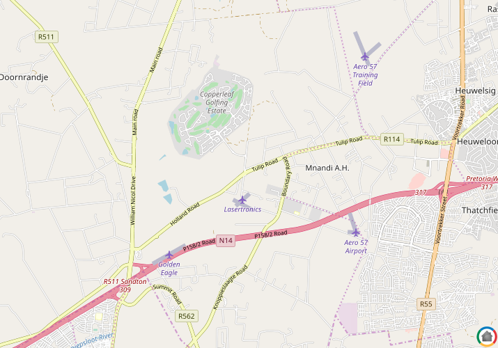 Map location of Knoppieslaagte